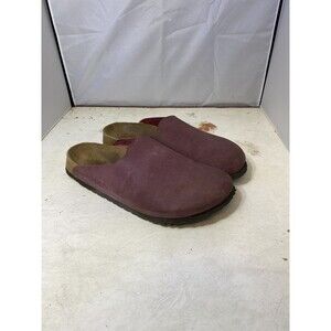 Birkinstocks Birks Red Maroon Leather Unisex Clogs L 10 M 12